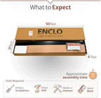enclo vienna privacy screen, cedar vinyl diy no, front angle view