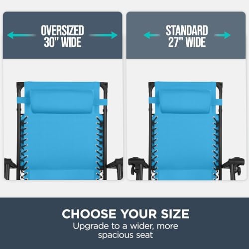 best choice products oversized zero gravity chair recliner, side view