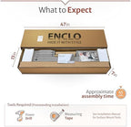 enclo 4fth florence privacy screen w/planter box, freestanding, front angle view