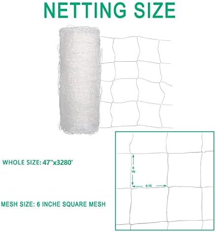 heavy duty trellis netting roll - 47''x328' plastic shown in use