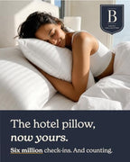 beckham hotel collection bed pillows king size set shown in use