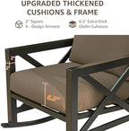natural expressions 3 piece patio rocking bistro set showing dimensions