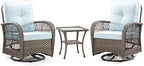 bistro set 3 piece outdoor patio furniture, wicker shown in use