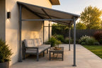 8x10 ft lean to gazebo, wall mounted hardtop, view 9