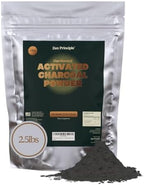 zen principle hardwood activated charcoal powder 100 percent shown in use