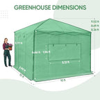 eagle peak 10x10 portable walk-in greenhouse, pop-up indoor, close-up detail