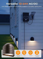 [12 pack] cloudy bay low voltage fence lights,12-24v, close-up detail