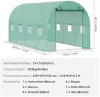 vevor walk-in tunnel greenhouse, 14.6x6.4x6.3 ft hoop house on a desk or shelf