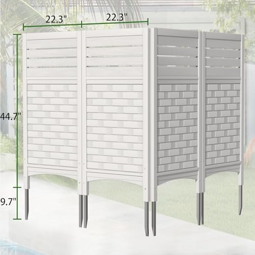zzm white privacy fence panels outdoor decorative air, close-up detail