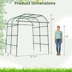 giantex metal garden arch trellis for climbing plants, view 9