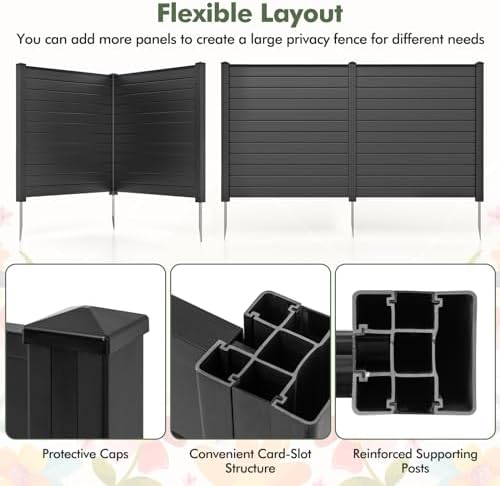 giantex no-dig air conditioner fence, 2 panels, 48''w on a desk or shelf