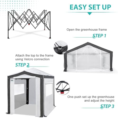 eagle peak 8x6 walk in pop up greenhouse, package contents