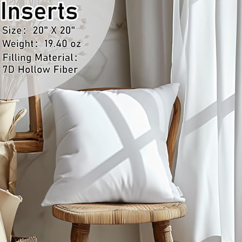 corduroy decorative throw pillow with inserts, 18x18 inch showing dimensions