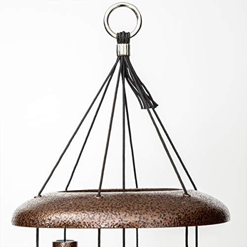 corinthian bells 30 inch copper vein wind chimes showing dimensions