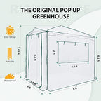 eagle peak 8x6 easy setup pop up greenhouse, close-up detail