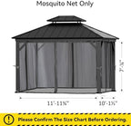 covered outdoor gazebo mosquito netting replacement universal 4-panel shown in use