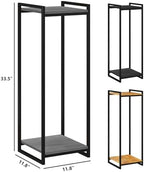 2-tier oak grey plant stand indoor 34" tall shown in use
