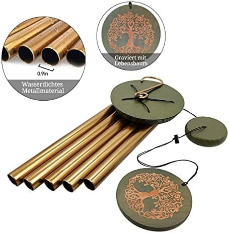 astarin's tree of life wind chimes 36in outdoor shown in use