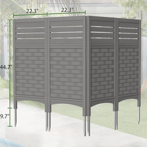 zzm gray privacy fence panels outdoor decorative air, close-up detail