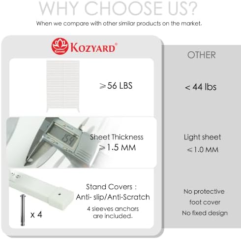 kozyard metal privacy screen 74" h x 47.2", close-up detail