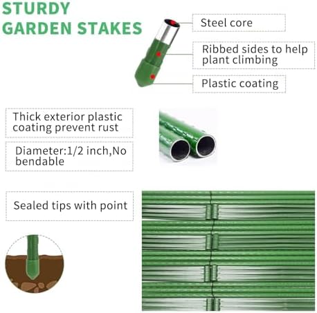 g-leaf 6 pack 6ft tomato cage for garden, view 9