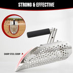 sand scoop for metal detecting, metal detector scoop showing dimensions