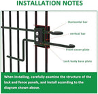 garden fence animal barrier with lights, 5 panels, view 9