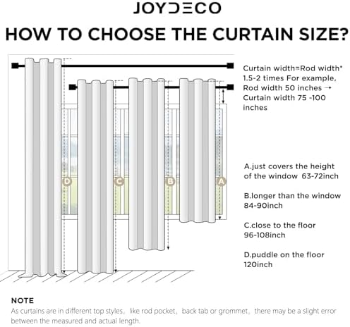 joydeco blackout curtains 84 inches long - 100%, view 9