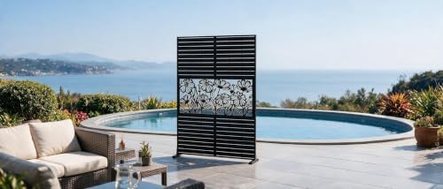 privacy fence screen 6ft metal on a desk or shelf