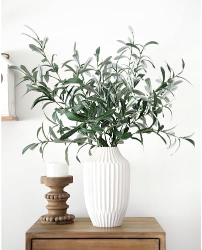 fiveseasonstuff artificial olive branches, 6 gray-green 30 inch, package contents