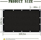 40% shade cloth 10×30ft hdpe mesh net with, side view