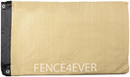 5'x50' 5ft tall 3rd gen tan fence privacy, front angle view