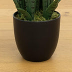 nearly natural 35in artificial snake plant with black, package contents