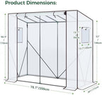 ohuhu tomato greenhouse for outdoors: portable lean to showing dimensions