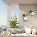 wall mounted hanging planter vase for indoor and showing dimensions