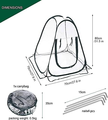 porayhut pop up greenhouse cover ,pack of 2 shown in use