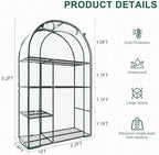 4-tier mini greenhouse for outdoors, 40" x 18" shown in use