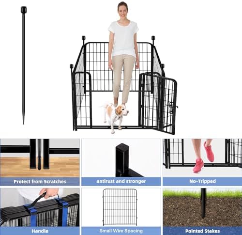adavin 32 in(h) garden fences and borders,1 gate+3 shown in use