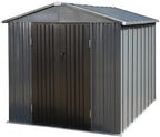 veikou 8x10ft outdoor storage shed with thickened galvanized, close-up detail