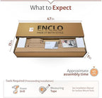 enclo 4fth florence privacy screen w/planter box, freestanding, front angle view