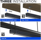barrina t5 grow lights, 5000k full spectrum daylight on a desk or shelf