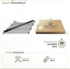 zippity 25in h black metal fence, diy fence on a desk or shelf