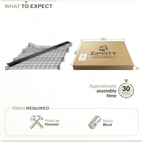 zippity 25in h black metal fence, diy fence on a desk or shelf
