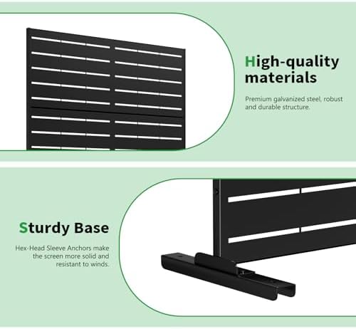 sunyrisy 2pack metal outdoor privacy fence screen for on a desk or shelf