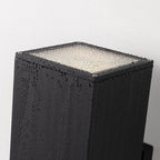 mirrea 18" Modern Outdoor Porch Light in 2 Lights, Matte Black, 2 Pack | Patio wall sconce, aluminum rectangular tube, tempered glass, waterproof. Up & down lighting for outdoor wall mount fixture.