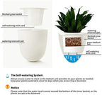 orimerc 4 pack corner wall mounted hanging planter showing dimensions