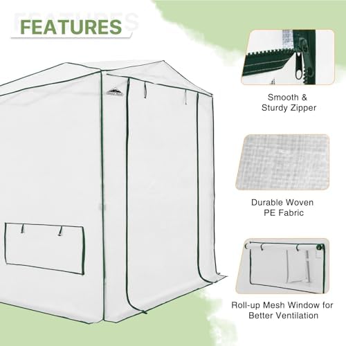 eagle peak woven replacement cover for 8x6 portable shown in use