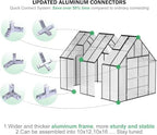 10x20 ft polycarbonate greenhouse large heavy duty aluminum on a desk or shelf