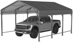 airwire 10x15 ft metal carport canopy with reinforced, front angle view