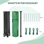 10x10 pop up greenhouse,portable green house kit, green, view 9